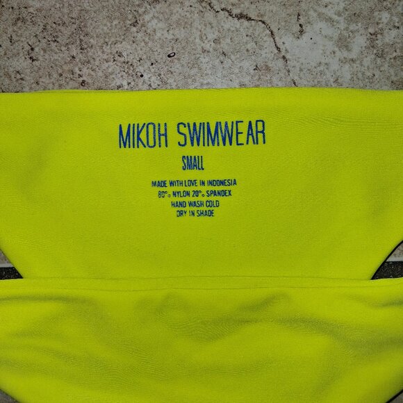 MIKOH Bright Yellow Bikini Top(Size Large) and Bottom9Size Small) - Picture 6 of 6